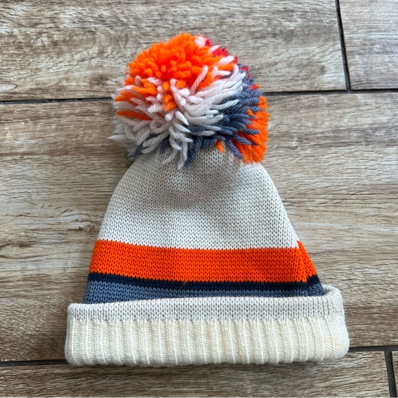 Vintage Smiley Sparks Wool Ski Hat Pom Pom Size OS Made in USA Beanie - Picture 6 of 7